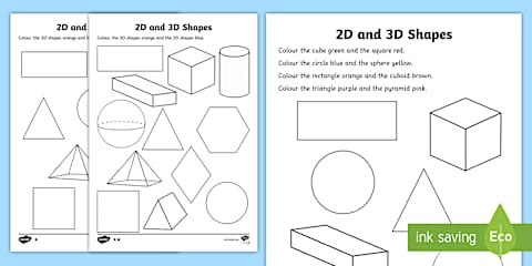 3D Shape Odd One Out Worksheet