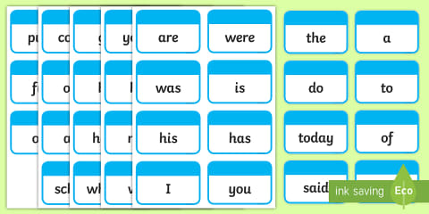 100 High Frequency Words Flashcards