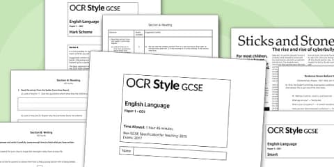 OCR GCSE English Language Practice Paper 2 - Theme: Childhood