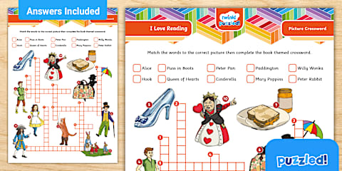 I Love Reading - Book-Themed Picture Word Search
