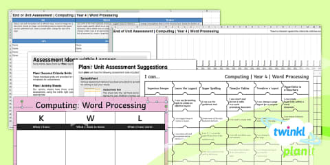KS1 Word Processing Skills Display Poster