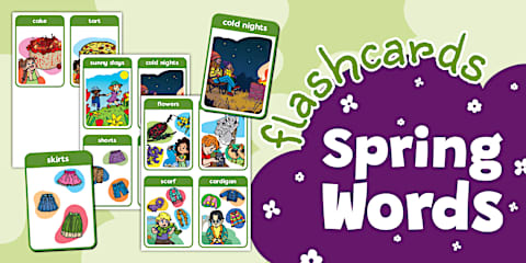 Spring Visual Flash Cards Spring Photo Flash Cards