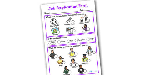 KS1 Differentiated Job Application Writing Frames