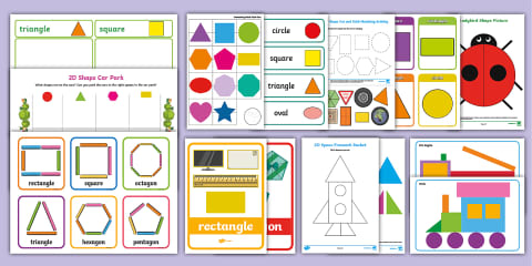 Sea Creature Shapes Busy Bag Prompt Card and Resource Pack