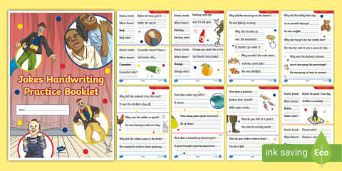 Comic Relief: Red Nose Day Jokes Handwriting Practice Booklet [Ages 7-11]