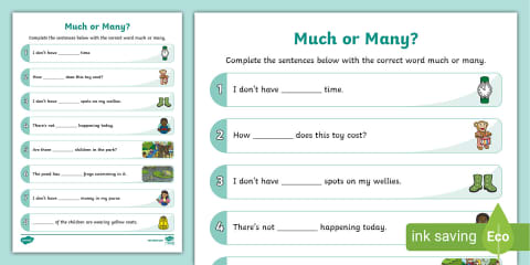 ESL Much and Many PPT Lesson [Teens, A2]