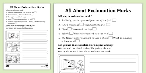 All About Exclamation Marks Display Poster
