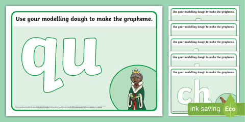 Phase 2 Phonics Modelling Dough Mats