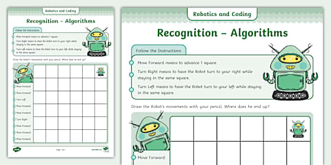 Grade 2 - Robotics and Coding - Term 2 - Coding - Worksheet:Select the ...