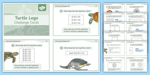 Turtle Logo Shape Coding Posters