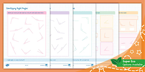 Identify Angles Maths Activity Sheets
