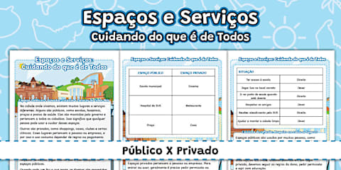 Espaço público e privado - Folha de atividades