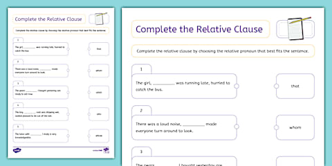Using Relative Clauses Poster Relative Pronouns Poster