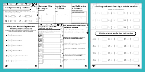Multiplication Using Carry Out Fifth Grade Reindeer Flight School Multiplying Fractions by Whole ...