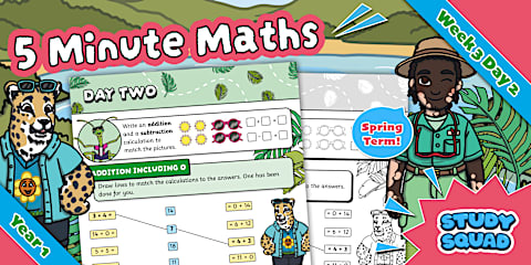 Study Squad 5 Minute Maths - Year 1 Spring - Week 3 Day 3