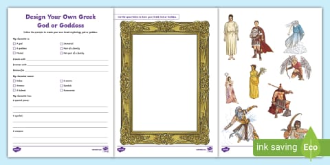 Greek God Fact File Template