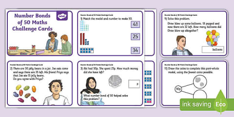 KS2 Maths Number Bonds of 50 Fluency, Reasoning and Problem-Solving ...