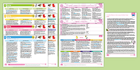 EYFS Spring Continuous Provision Planning Ideas (Ages 2-4)