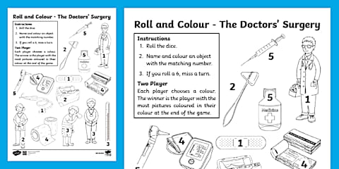 The Doctors' Surgery Aistear The Doctor's Bag Cutting Skills Worksheet