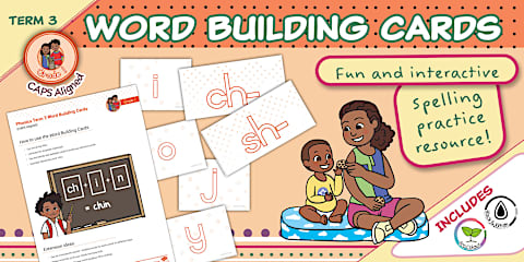 Grade 1 Phonics - Term 4 - Termly Word Building Cards (CAPS Aligned)