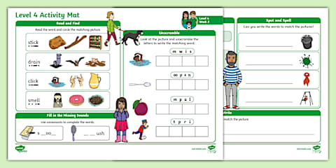 CCVC Words Phonics Lesson Pack - Level 4 Week 2 Lesson 3