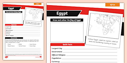 Egypt Fact File Template