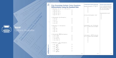 Parametric Differentiation Question and Example Pack