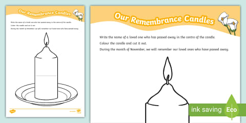 Design a Lent Candle Worksheet