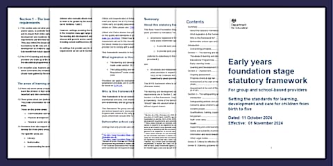 EYFS Statutory Framework Summary