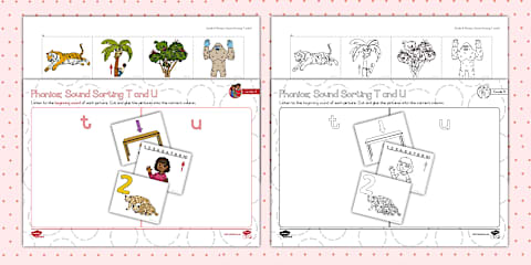 Sorting Examples For Grade R Grade R Phonics - Sound Sorting - Cut-and-Paste Activity - f and e ...