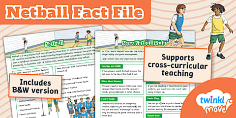 Positions on a Netball Court Worksheet