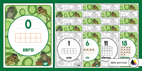Dominoes Math Worksheet Kindergarten Place Value: Teen Number Posters