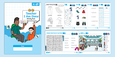 Teacher I Am Done Activity Pack ⅼ Clothes ⅼ Lv.1