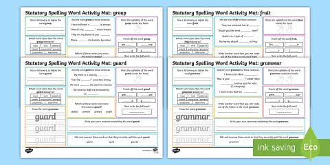 Year 3 and 4 Statutory Spelling Words Activity Mat Pack 3