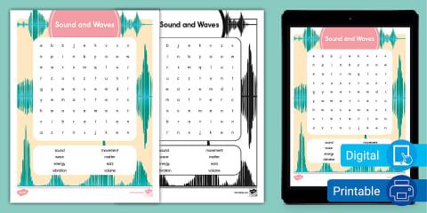 First Grade Sound and Waves Matching Worksheet