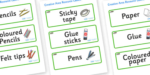 Hedgehog Themed Editable Creative Area Resource Labels