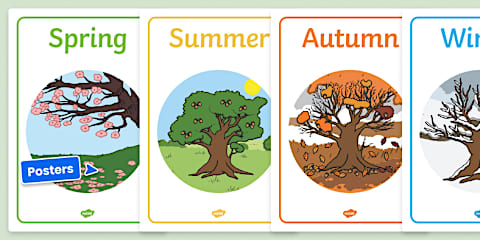 Four Seasons Trees Drawing Activity