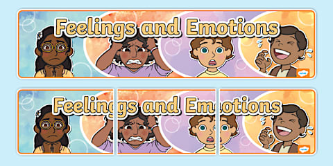 Indonesian English Feelings and Emotions Display Posters
