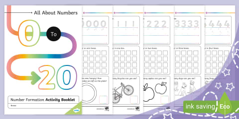 All About Numbers 11 to 20 Number Formation Activity Booklet