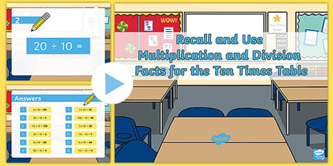 Multiplication and Division Facts for the 7 Times Table PowerPoint Test