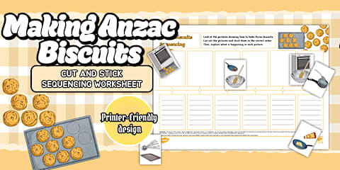 Anzac Day Cut and Write Activity