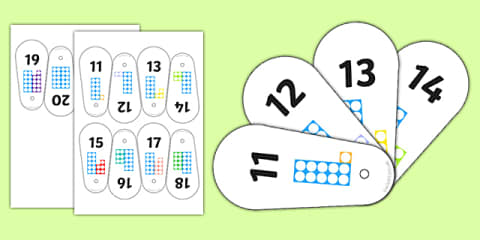 Winter Themed Cut and Stick Number Ordering Sheets 11 to 20
