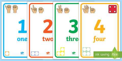 Visual Number Line Posters 0-50