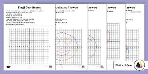 Sixth Grade Coordinate Points in All Four Quadrants Butterfly Coloring ...