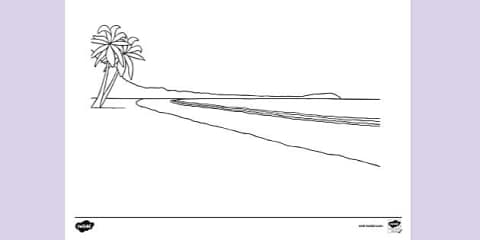 Aerial View of Estuary Colouring Sheet