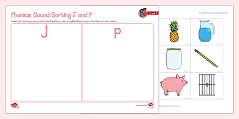 W/sound Grade R Grade R Phonics - Sound Sorting - Cut-and-Paste Activity - c and o ...