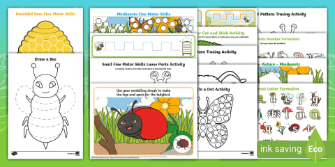 EYFS/KS1 Minibeasts Pencil Control and Letter Formation Handwriting ...