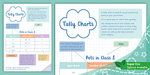 KS1 Year 2 Statistics Display Posters Tally Chart