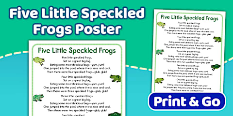 Five Little Speckled Frogs Counting Song Pack