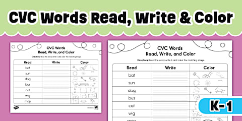 Kindergarten Word Work Lists